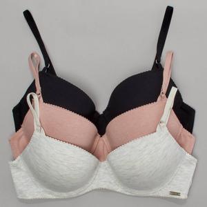 Womens Nautica 3pk. T-Shirt Bra with Picot Elastic NT2935-3PKAI