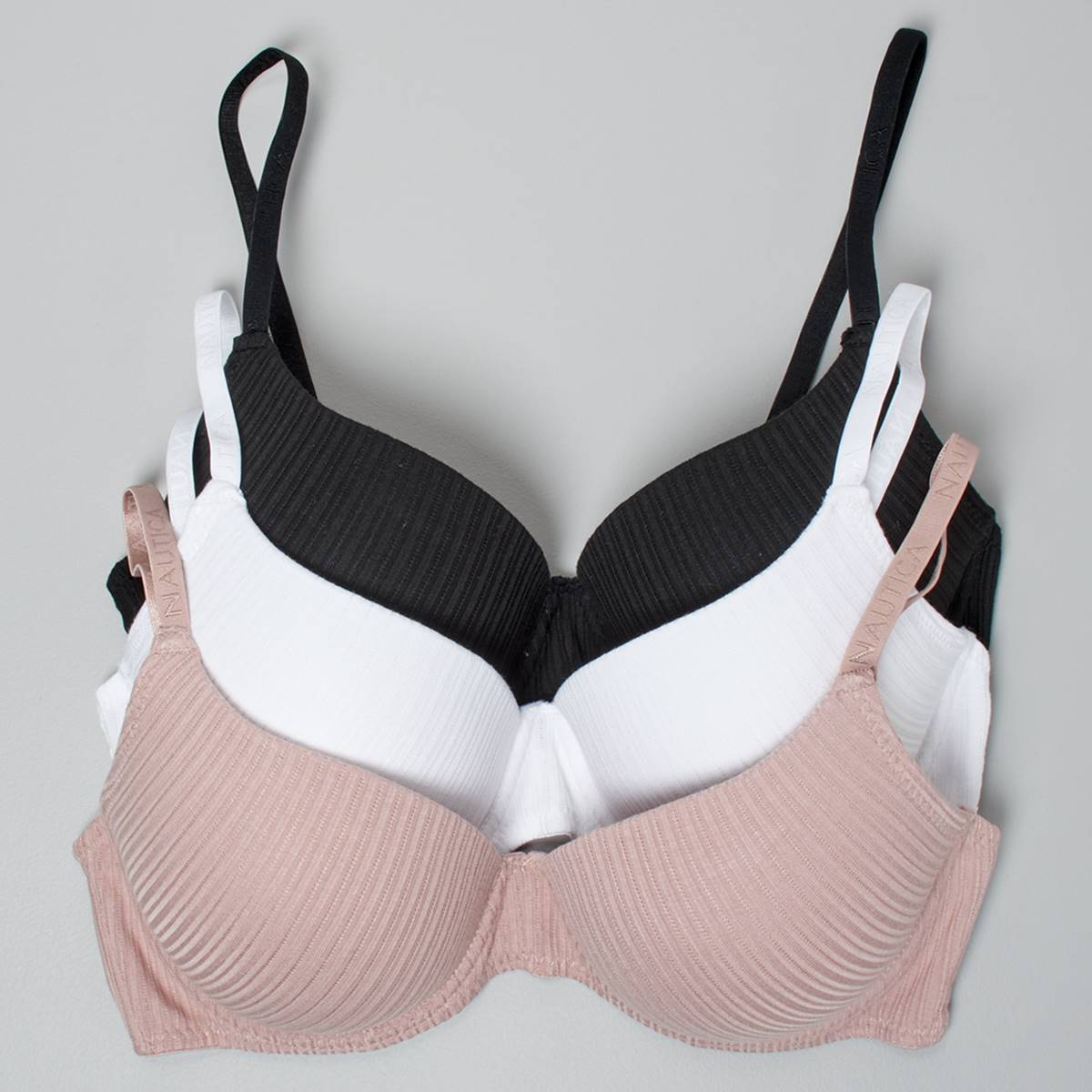 Womens Nautica 3pk. Pointelle Light Lift Push Up Bras NT4102-3PKN