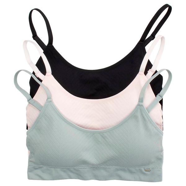 Womens Nautica 3pk. Flat Chevron Rib Seamless Bralettes alternate view