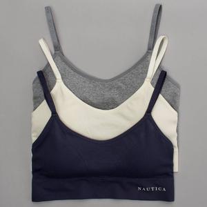Womens Nautica 3pk. Ribbed Seamless Bralette - NT3329-3PKC