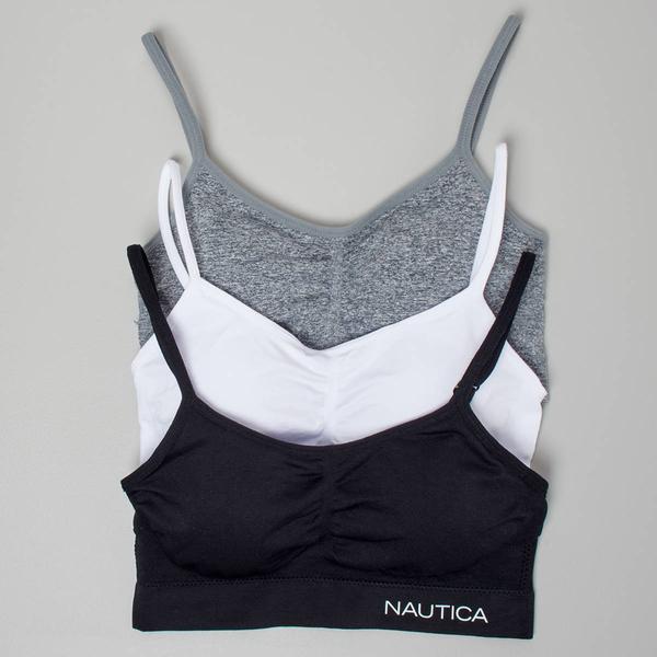 Womens Nautica 3pk. Super Soft Bralettes with Logo NT4902-3PKD