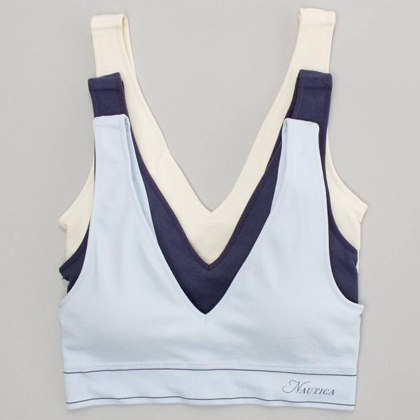 Womens Nautica 3pk Seamless Lounge Bras w/Wide Straps NT7055-3PKB alternate view