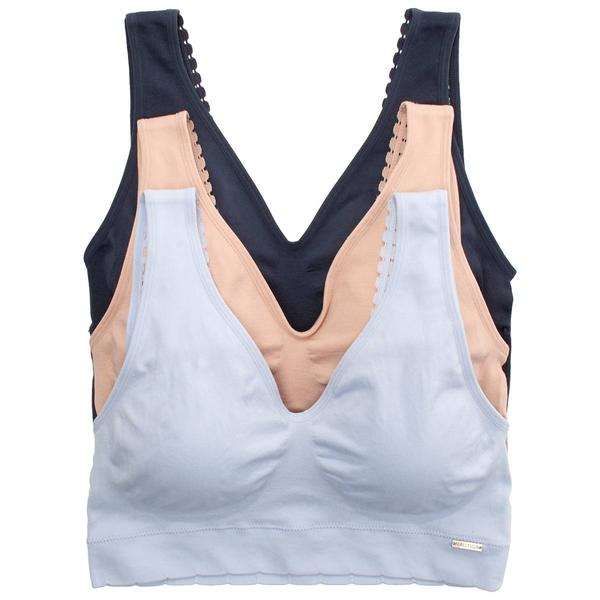 Womens Nautica 3pk. Seamless Bralettes W/ Lace Trim NT1583-3PKH alternate view
