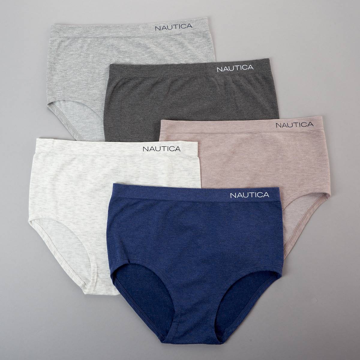 Womens Nautica 5pk. Seamless Laser Brief Panties NT3714-5PKH