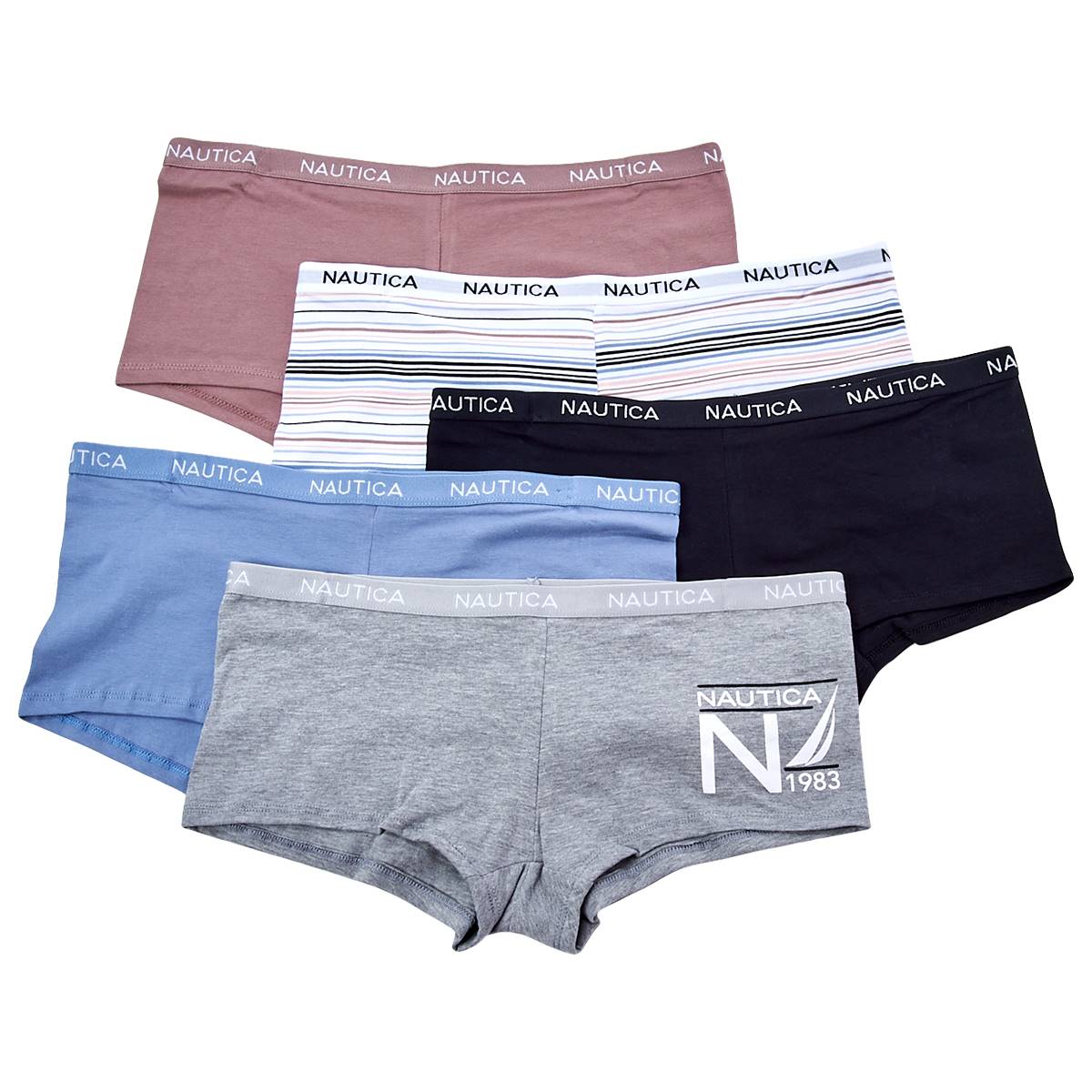 Womens Nautica 5pk. Boyshort Panties NT4463-5PKEO