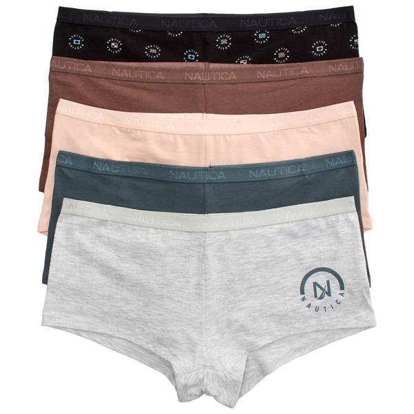 Womens Nautica 5pk. Cotton Span Boyshort Panties NT4463-5PKGL alternate view