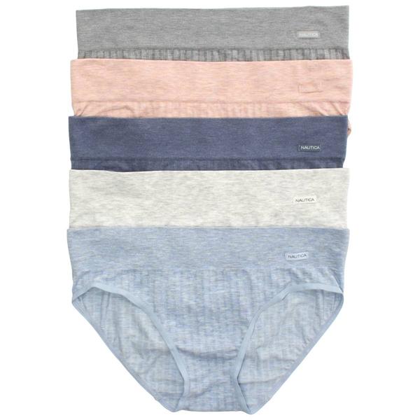 Womens Nautica 5pk Ribbed Seamless Hipster Panties - NT7405-5PKAL alternate view