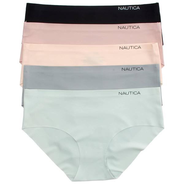 Womens Nautica 5pk. Raw Cut Laser Hipster Panties - NT8701-5PKD alternate view