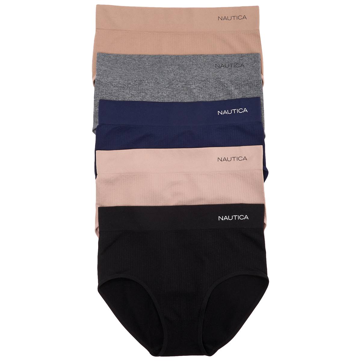 Womens Nautica 5pk. Seamless Ribbed Brief Panties NT9203-5PKAO