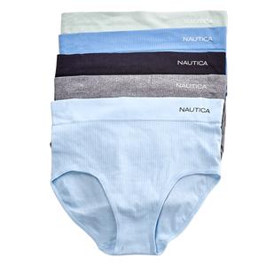 Womens Nautica 5pk. Seamless Ribbed Brief Panties - NT9203-5PKCD