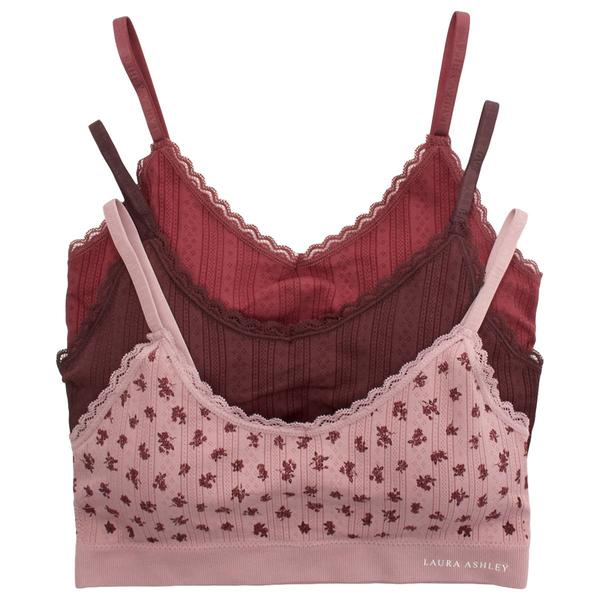 Womens Laura Ashley 3pk. Solid Pointelle Bra - LS1628-3PKAP