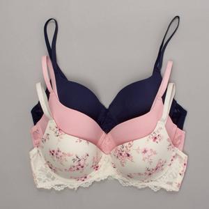Womens Laura Ashley(R) Crossover Lace Push- Up Bras - LS5404-3PKZ