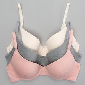 Womens Laura Ashley(R) 3pk. Seamless Molded Bras - LS6605-3PKD