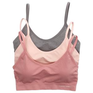 Womens Laura Ashley(R) Seamless Swiss Dot Bralettes - LS6802-3PKE