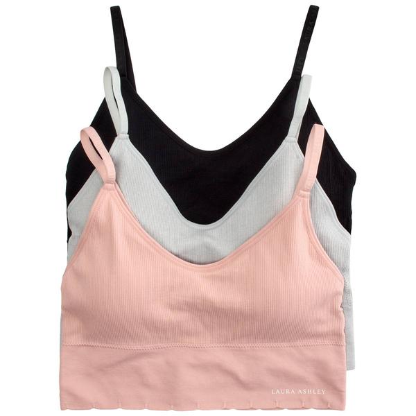 Womens Laura Ashley(R) 3pk. Seamless Bralette Bras LS6812-3PKS