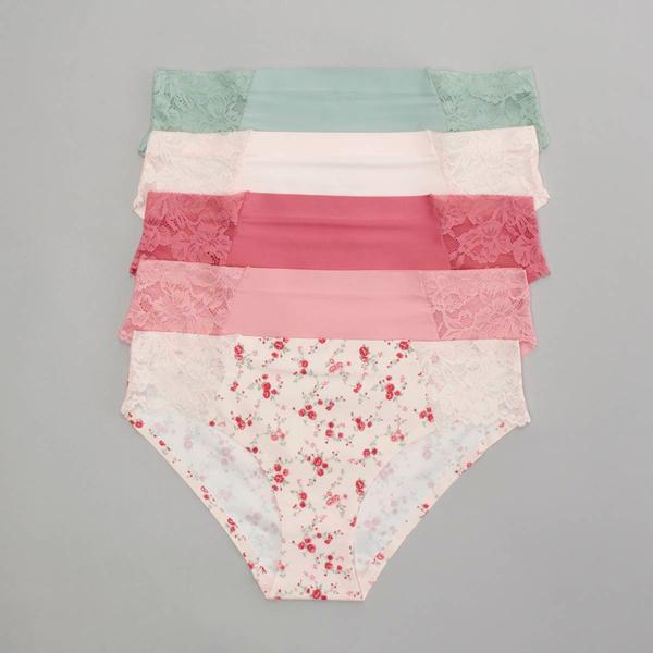 Womens Laura Ashley(R) 5pk Micro Laser Bikini Panties LS8390-5PKM alternate view
