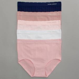 Womens Laura Ashley(R) Heart Pointelle Brief Panties - LS1302-5PKA