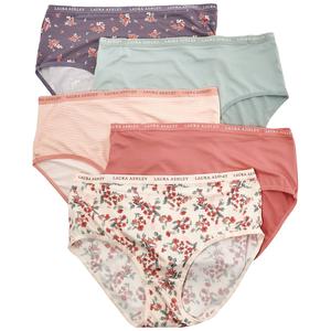 Womens Laura Ashley(R) 5pk Brushed Micro Brief Panties LS3208-5PKBJ