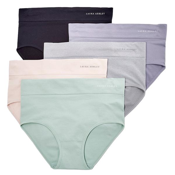 Womens Laura Ashley(R) 5pk Brief Panties - LS5116-5PKN alternate view
