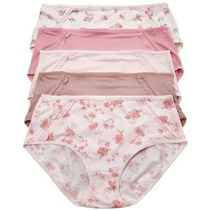 Womens Laura Ashley(R) 5pk. Brief Panties - LS7684-5PKFG alternate view