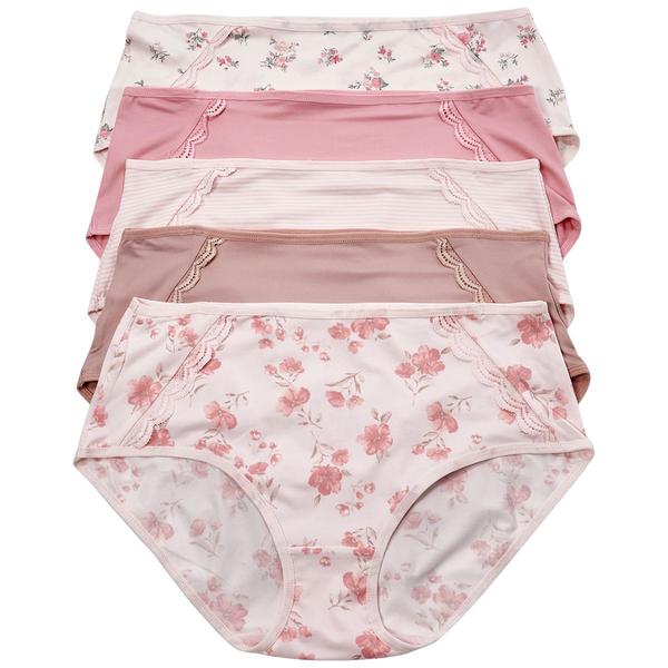 Womens Laura Ashley(R) 5pk. Brief Panties - LS7684-5PKFG alternate view