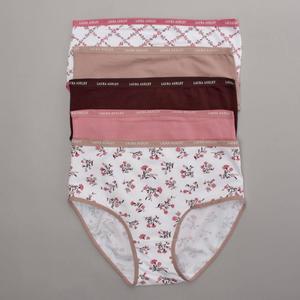 Womens Laura Ashley(R) 5pk. Floral Brief Panties- LS9221-5PKRJ alternate view