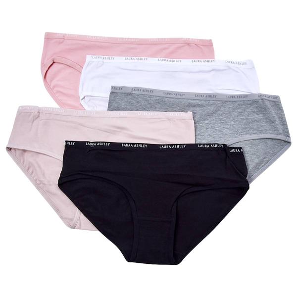 Womens Laura Ashley(R) 5pk. Cotton Bikini Panties LS9540-5PKHV
