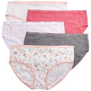 Womens Laura Ashley(R) 5pk. Cotton Bikini Panties LS9540-5PKJX alternate view