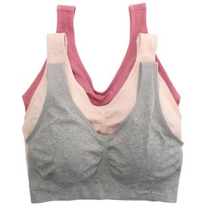 Plus Size Laura Ashley(R) 3pk. Removable Pads Bras - LS2441-3PKH