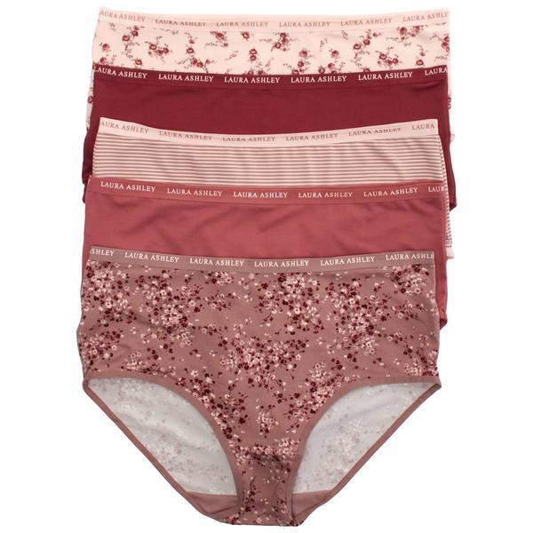 Plus Size Laura Ashley(R) 5pk. Brief Panties - LS5786-5PKAW
