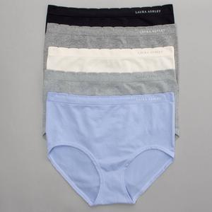 Plus Size Laura Ashley(R) 5pk. Scallop Briefs Panties LS8550-5PKAT alternate view