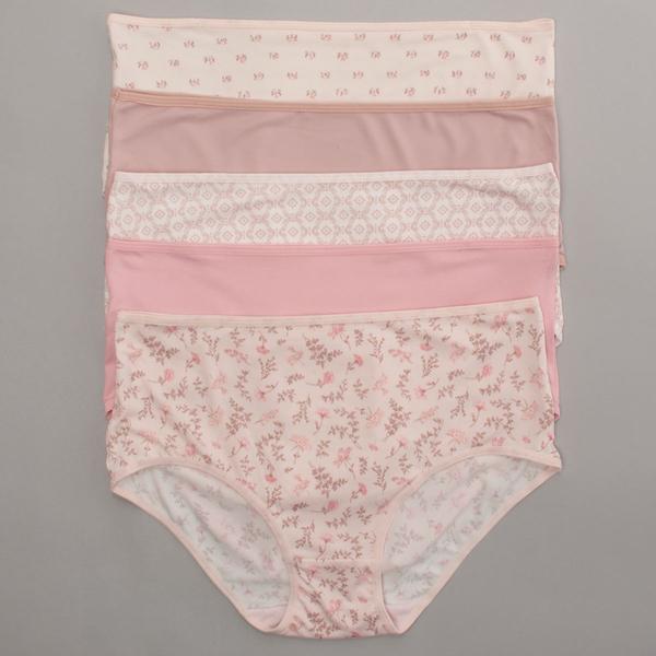 Plus Size Laura Ashley(R) 5pk. Brief Panties - LS8647-5PKCD