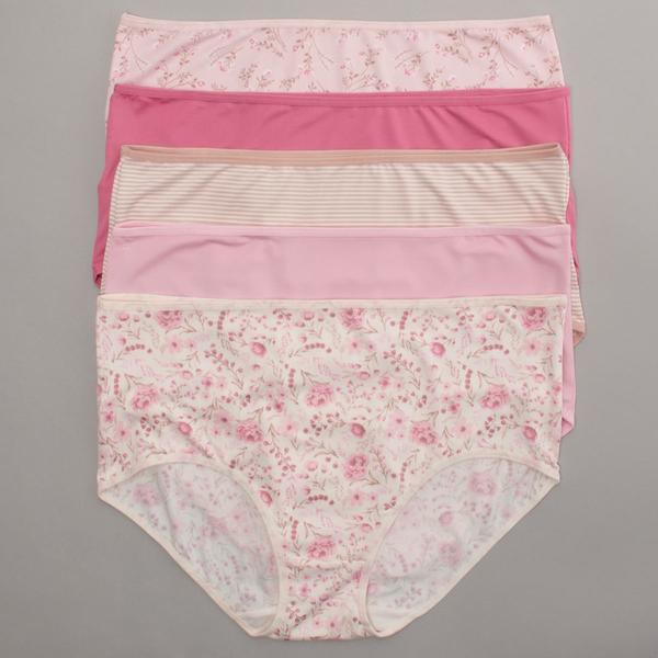 Plus Size Laura Ashley(R) 5pk. Brief Panties - LS9271-5PKSJ alternate view
