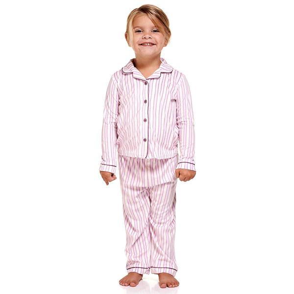 Toddler Girl Laura Ashley(R) Stripe Pajama Set with Scrunchie