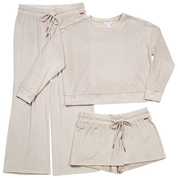 Womens Danskin Ribbed Velour 3Pk Pajama Set alternate view