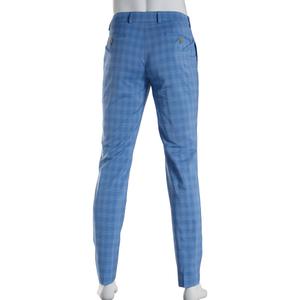 Mens Savile Row Plaid Slim Fit Suit Pants - Lt Blue alternate view