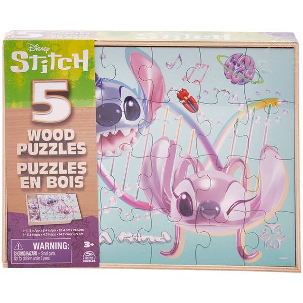 Disney Stitch 5pk. Wooden Puzzles