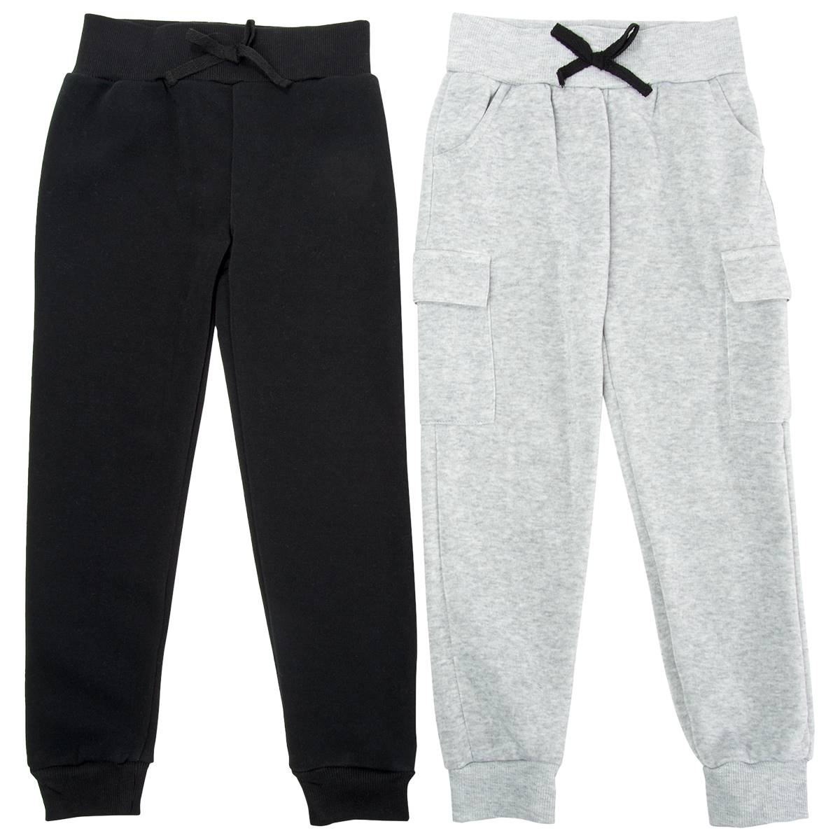 Girls (4-6x) Dream Star 2pk. Solid/Marled Cargo Jogger Sweatpants