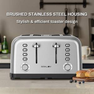 Ramjoy 4-Slice Stainless Steel Toaster alternate view