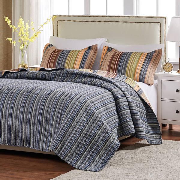 Greenland Home Fashions(tm) Katy Reversible 3pc. Quilt Set alternate view