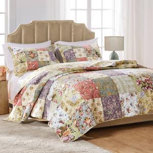 Greenland Home Fashions(tm) Blooming Prairie Patchwork 3pc Quilt Set