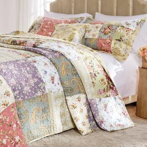 Greenland Home Fashions(tm) Blooming Prairie Patchwork 3pc Quilt Set alternate view