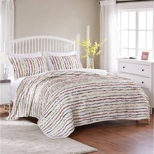 Greenland Home Fashions(tm) Bella Ruffle Frayed Edge 3pc. Quilt Set
