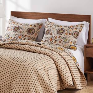 Greenland Home Fashions Andorra Paisley Medallions 3pc. Quilt Set alternate view