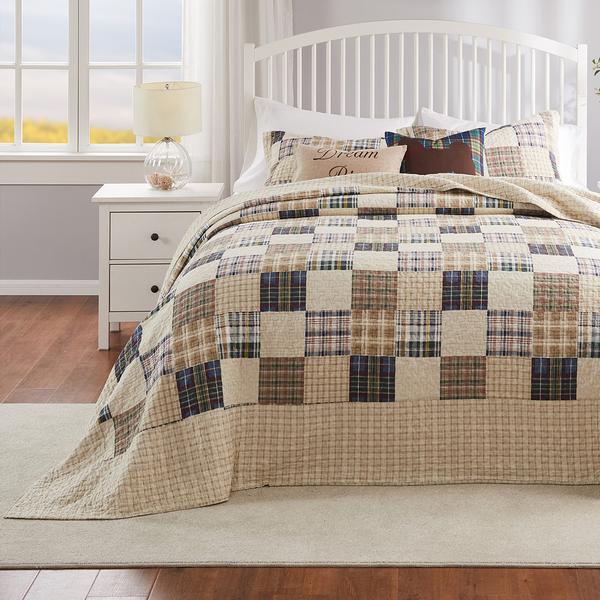 Greenland Home Fashions(tm) 3pc. Oxford Reversible Quilt Set