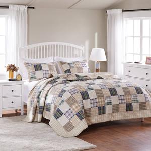Greenland Home Fashions(tm) Oxford Reversible 3pc. Quilt Set