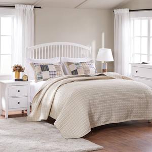 Greenland Home Fashions(tm) Oxford Reversible 3pc. Quilt Set alternate view