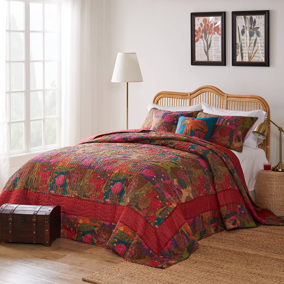 Greenland Home Fashions(tm) Jewel Kantha-style Bedspread Set