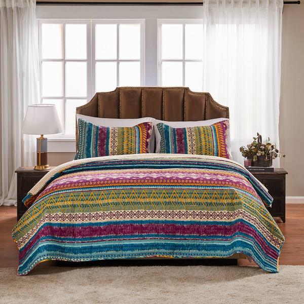 Greenland Home Fashions(tm) Southwest Boho 3pc. Quilt Set