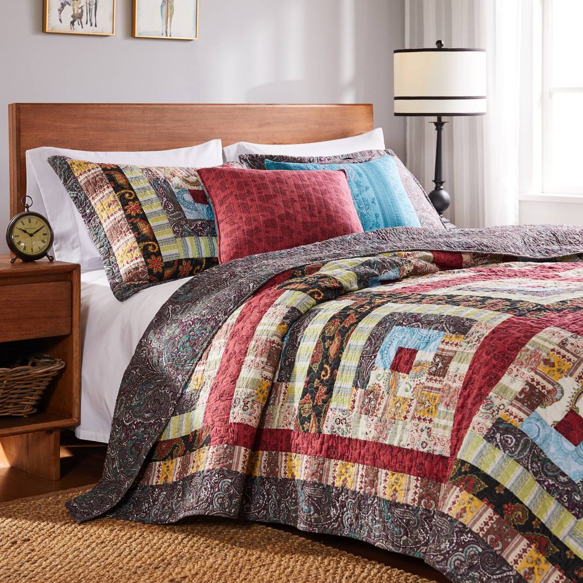 Greenland Home Fashions(tm) Colorado Lodge Patch Quilt Set W/Pillows